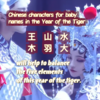 Chinese Characters For Baby Names In The Year Of The Tiger